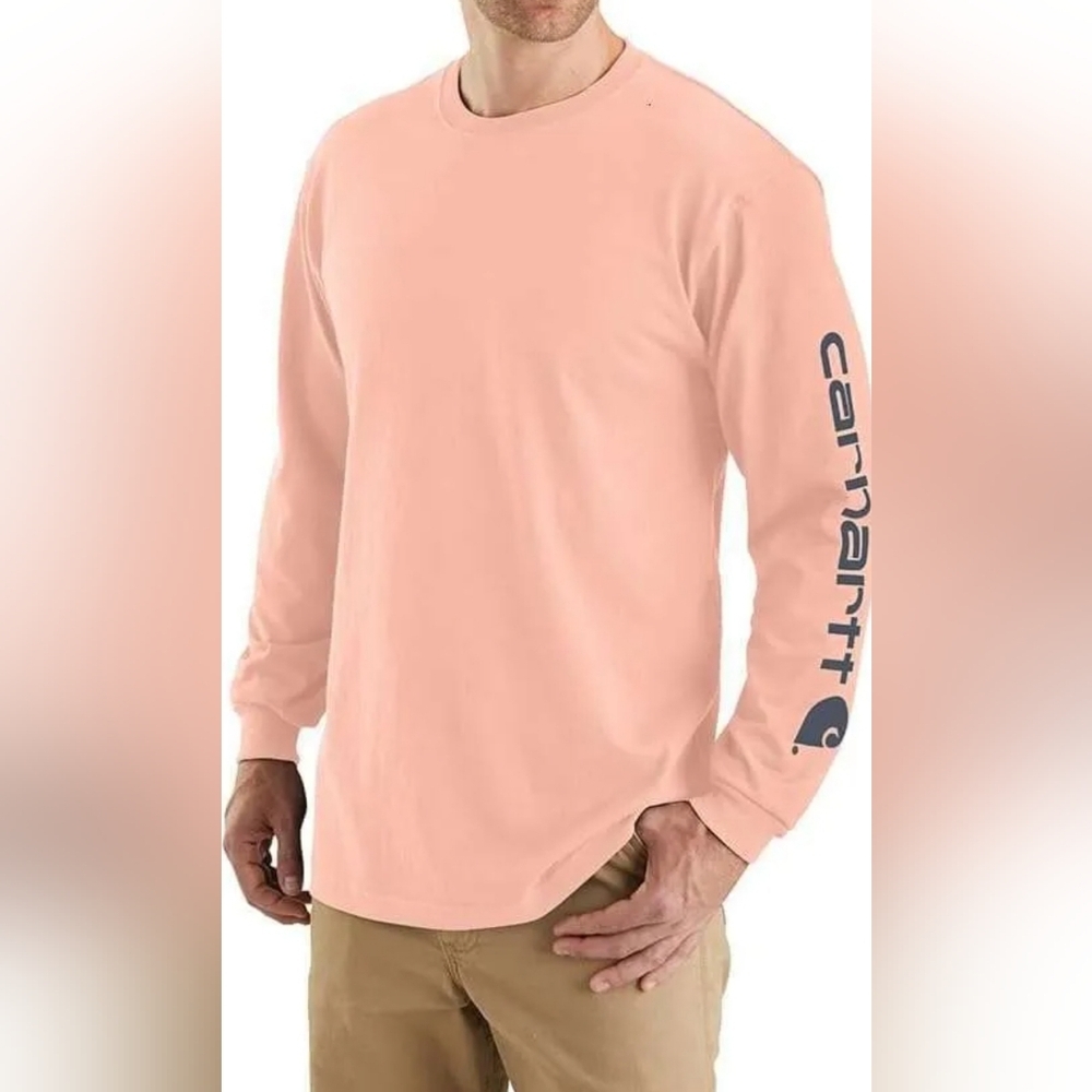 Carhartt Heavyweight Long Logo Sleeve Graphic T-Shirt Size M NWOT MSRP $29.99